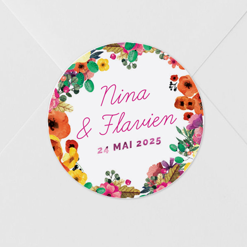Sticker de mariage Champêtre à personnaliser