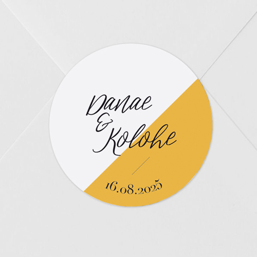Sticker de mariage Color block à personnaliser