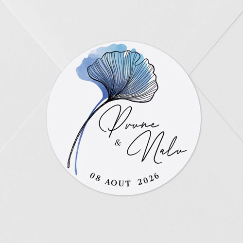 Sticker de mariage Coquelicot à personnaliser