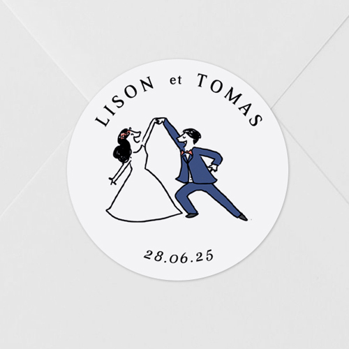 Sticker de mariage Danseurs à personnaliser