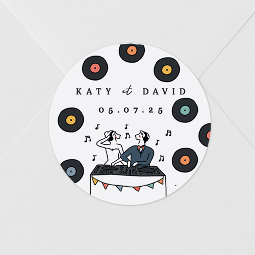 Sticker de mariage Djs à personnaliser