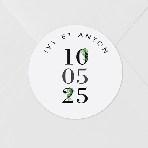 Sticker de mariage Entrelacé à personnaliser