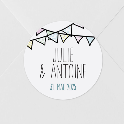 Sticker de mariage Fanions à personnaliser
