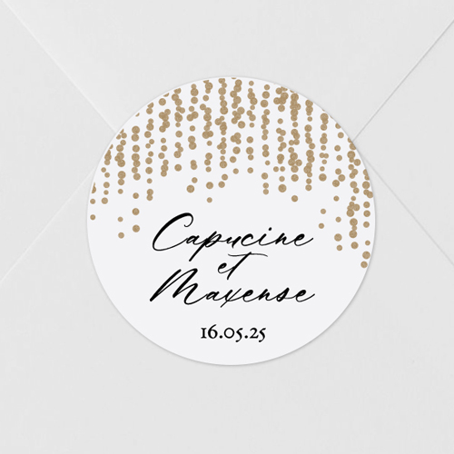 Sticker de mariage Glitter à personnaliser