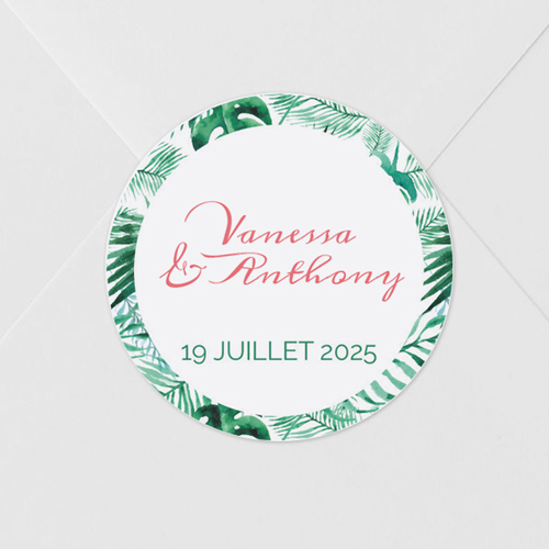 Sticker de mariage Jungle à personnaliser