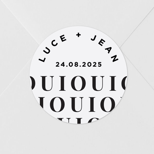 Sticker de mariage Lettering à personnaliser