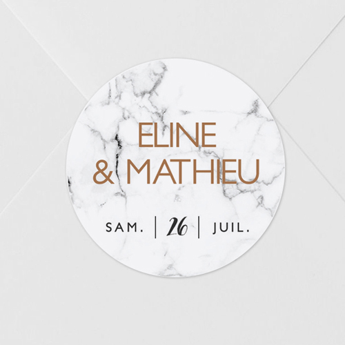 Sticker de mariage Marbre à personnaliser