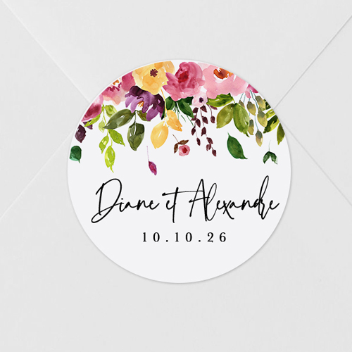 Sticker de mariage Pensée à personnaliser