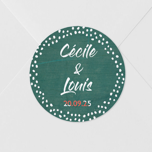 Sticker de mariage Pois à personnaliser