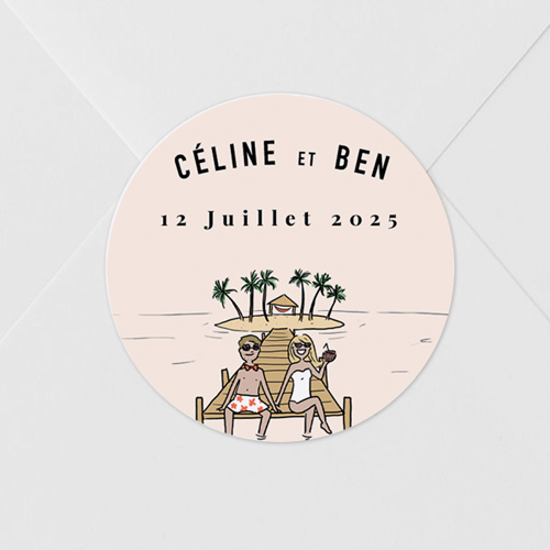 Sticker de mariage Ponton à personnaliser