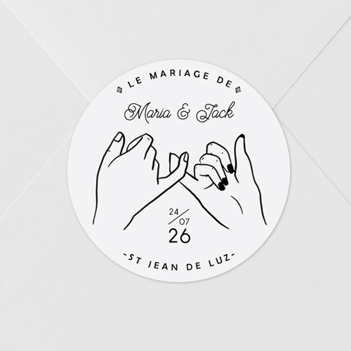 Sticker de mariage Promesse à personnaliser