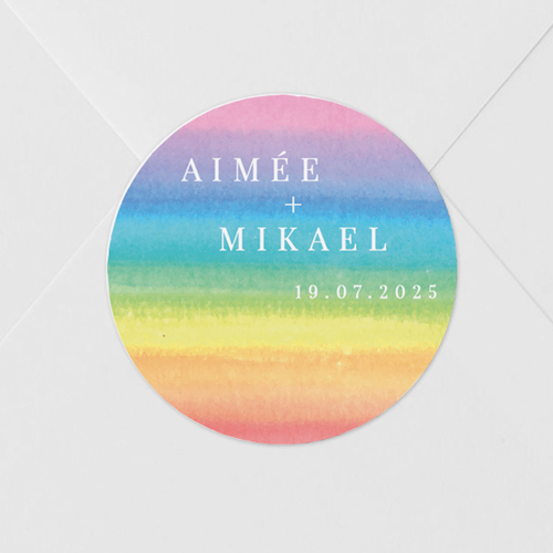 Sticker de mariage Rainbow à personnaliser