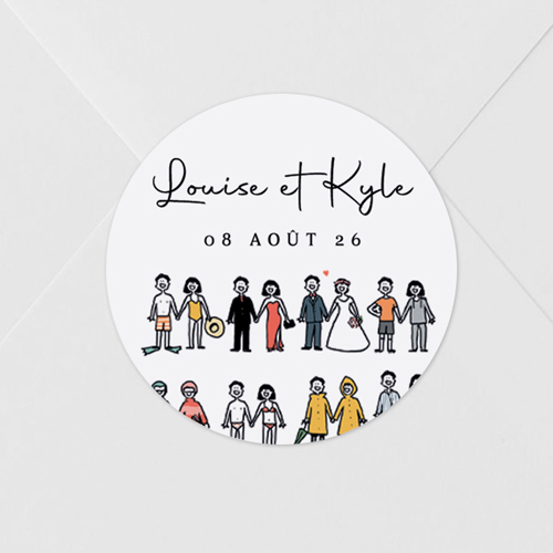 Sticker de mariage Tenues à personnaliser