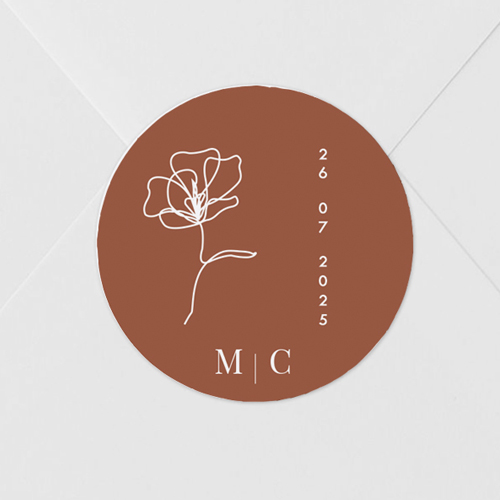 Sticker de mariage Terracotta à personnaliser