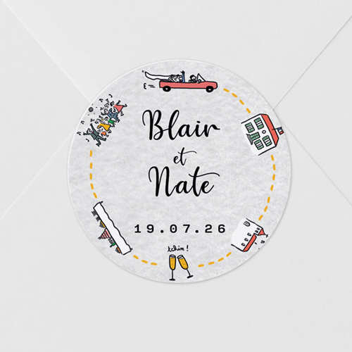 Sticker de mariage Timeline à personnaliser