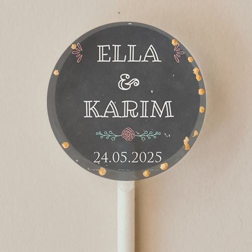 Sucette de mariage Ardoise à personnaliser