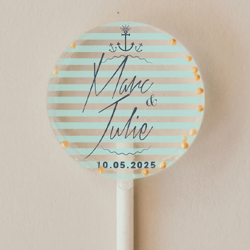 Sucette de mariage Bord de mer à personnaliser