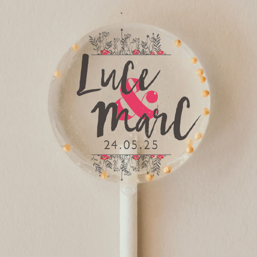 Sucette de mariage Brindilles à personnaliser