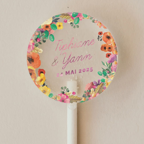 Sucette de mariage Champêtre à personnaliser