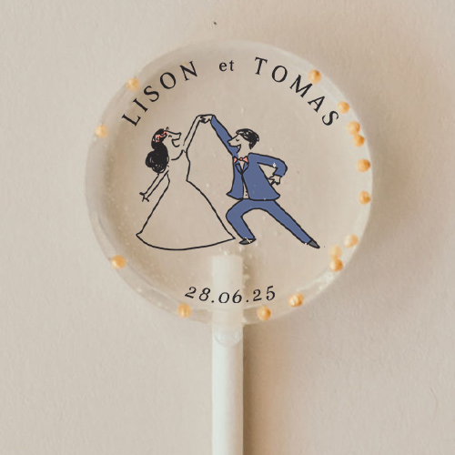 Sucette de mariage Danseurs à personnaliser