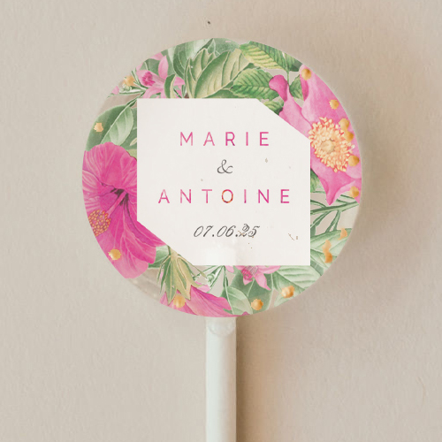 Sucette de mariage Floral à personnaliser