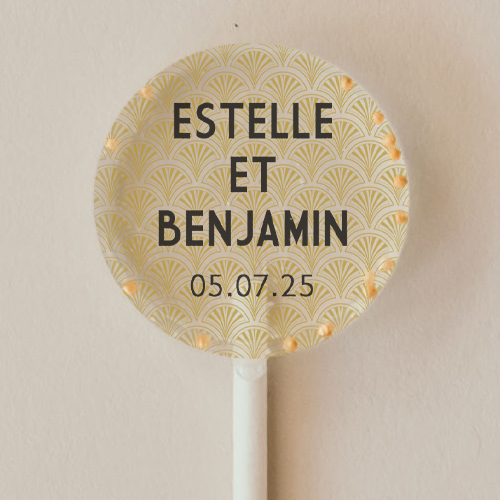 Sucette de mariage Gatsby à personnaliser