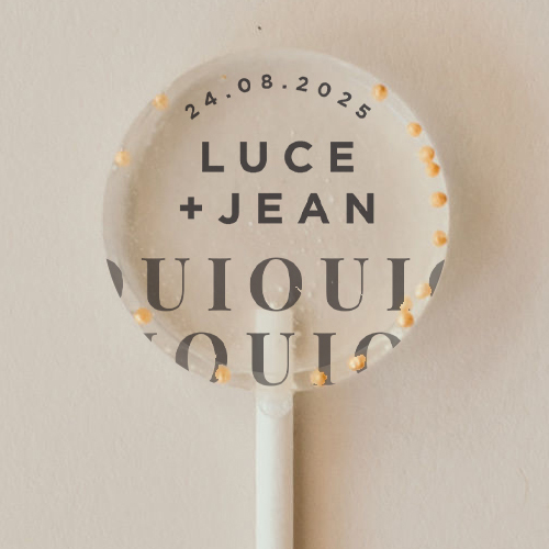 Sucette de mariage Lettering à personnaliser