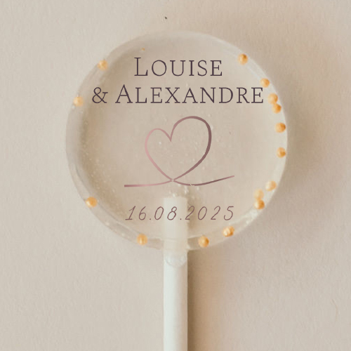 Sucette de mariage Love à personnaliser