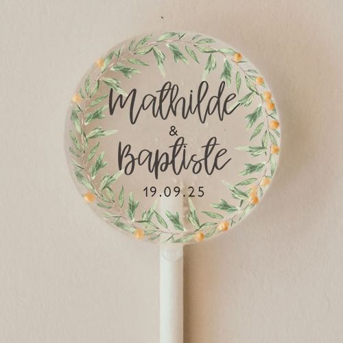 Sucette de mariage Natural à personnaliser