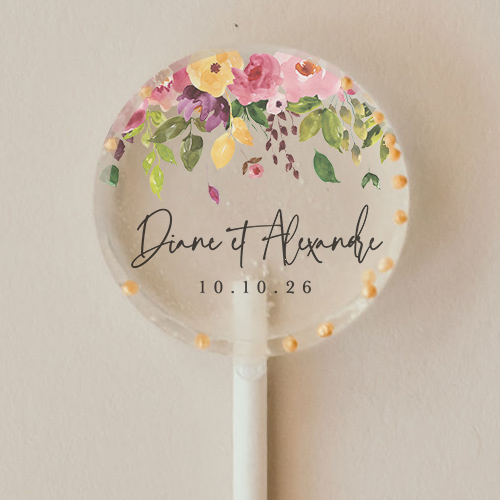 Sucette de mariage Pensée à personnaliser