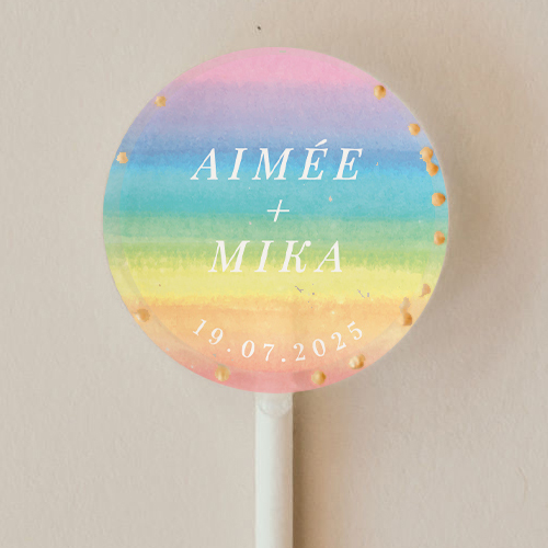 Sucette de mariage Rainbow à personnaliser