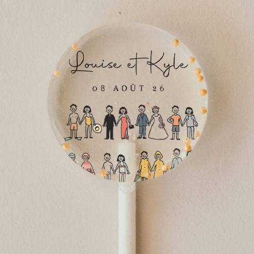 Sucette de mariage Tenues à personnaliser
