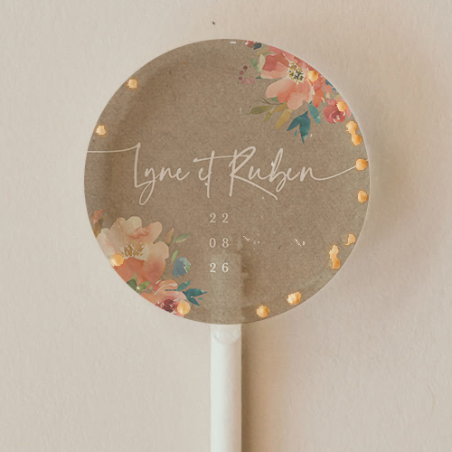 Sucette de mariage Zinnia à personnaliser