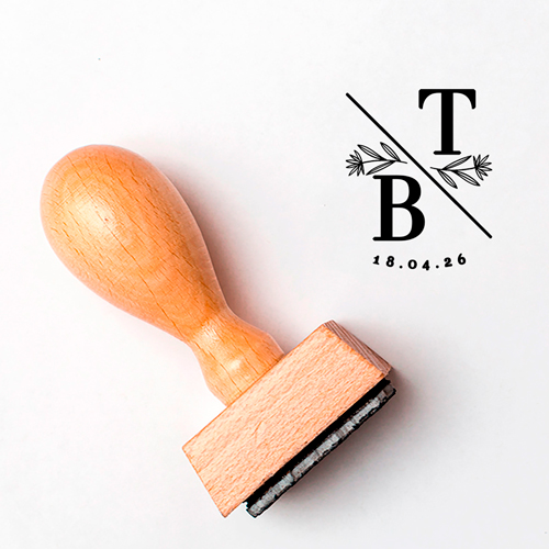Tampon de mariage Blason à personnaliser