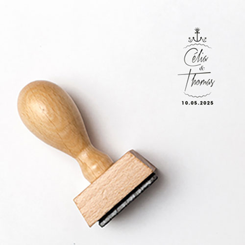 Tampon de mariage Bord de mer à personnaliser