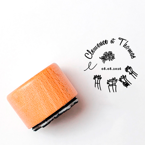 Tampon de mariage Bouquet à personnaliser