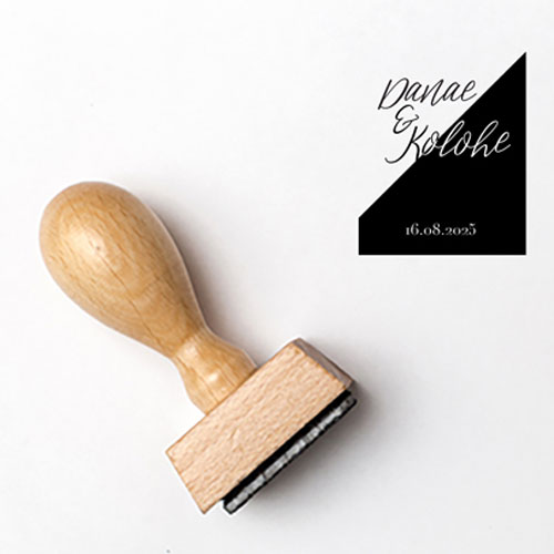 Tampon de mariage Color block à personnaliser