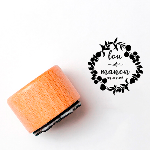 Tampon de mariage Couronne automnale à personnaliser