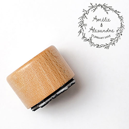 Tampon de mariage Kraft à personnaliser