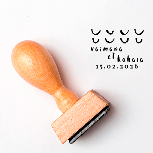 Tampon de mariage Post-scriptum à personnaliser