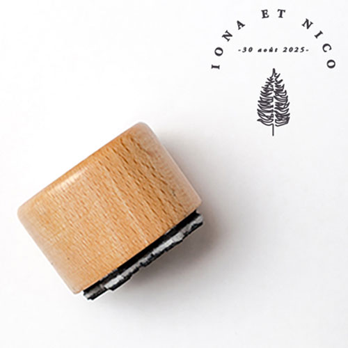 Tampon de mariage Tall tree à personnaliser