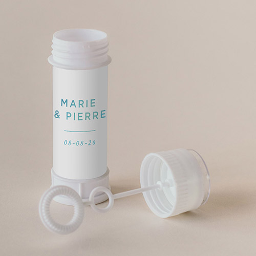 Tube à bulle de mariage Aquatique à personnaliser