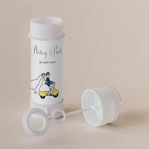 Tube à bulle de mariage Arrivée des mariés à personnaliser