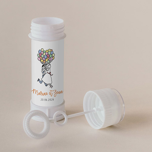 Tube à bulle de mariage Ballons à personnaliser