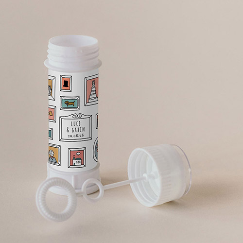 Tube à bulle de mariage Cadres à personnaliser