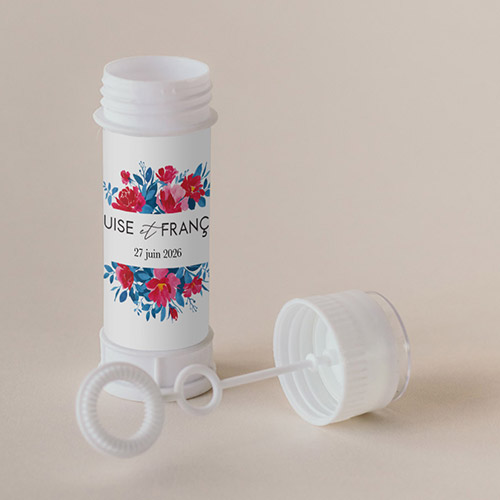 Tube à bulle de mariage Charlotte à personnaliser