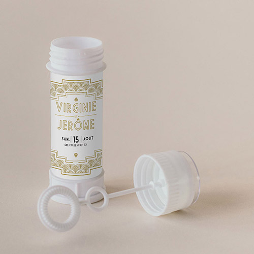 Tube à bulle de mariage Gatsby à personnaliser