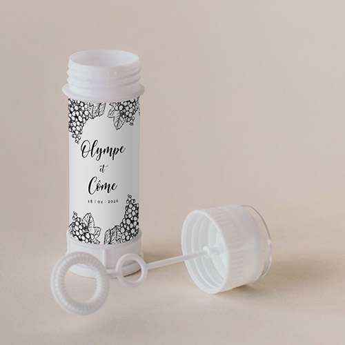 Tube à bulle de mariage Grappes à personnaliser