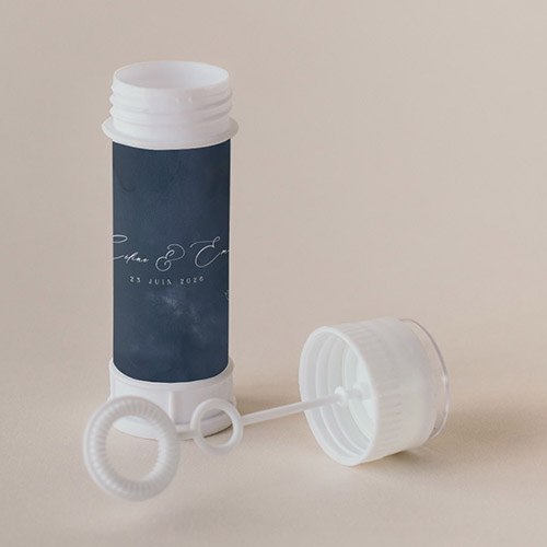 Tube à bulle de mariage Navy à personnaliser