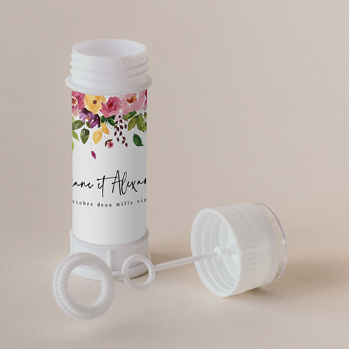 Tube à bulle de mariage Pensée à personnaliser